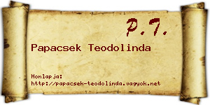 Papacsek Teodolinda névjegykártya